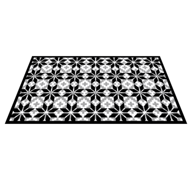 Firkanter og trekanter mønster hydrauliske vinylteppe - Tenstickers