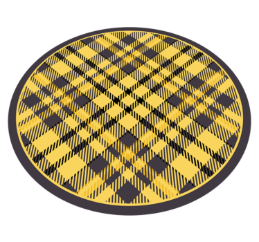 Gul rutete vinyl teppe kjøkken - Tenstickers