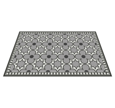 Geometriske stjerner og blomster vinylteppe - Tenstickers