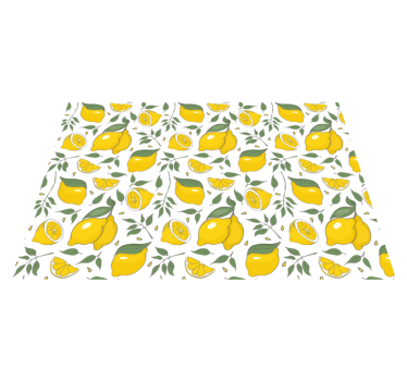 Sitron blomstermønster vinyl teppe kjøkken - Tenstickers