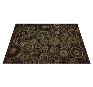 Sett med gir i industriell stil moderne vinyl teppe - Tenstickers