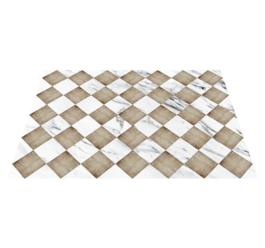 Sepia "gadir" hydrauliske vinylteppe - Tenstickers