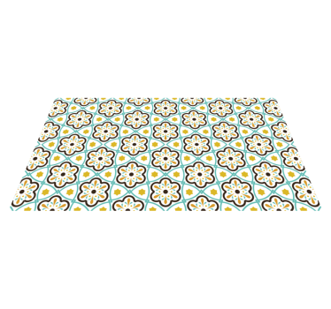 Mønster inspirert av blomster hydrauliske vinylteppe - Tenstickers