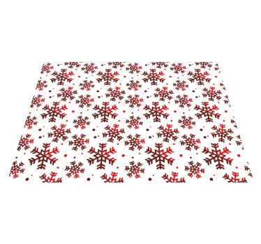 Røde snøfnugg Jul vinyl teppe - Tenstickers