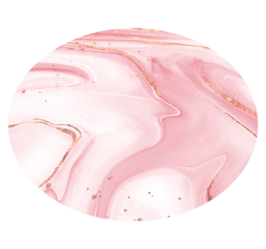 Runde rosa og hvite farger marmor vinylteppe - Tenstickers