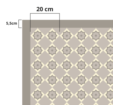 Sementbeige fliser flisematte - Tenstickers