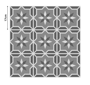 Geometrisk vinyl kjøkkenteppe - Tenstickers