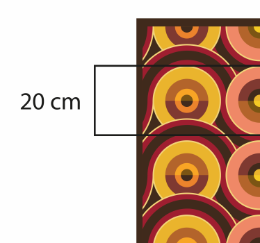 70-tallet pop gamle sirkelmønstre retro vinyl teppe - Tenstickers