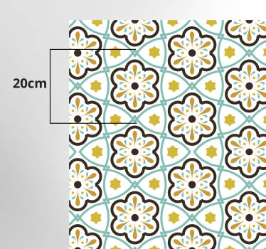 Mønster inspirert av blomster hydrauliske vinylteppe - Tenstickers