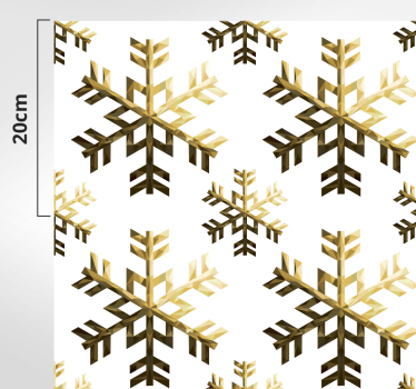 Mønster av gule snøfnugg Jul vinyl teppe - Tenstickers