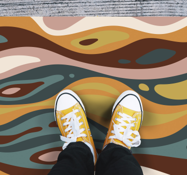 70-tallet pop spirit retro vinyl teppe - Tenstickers