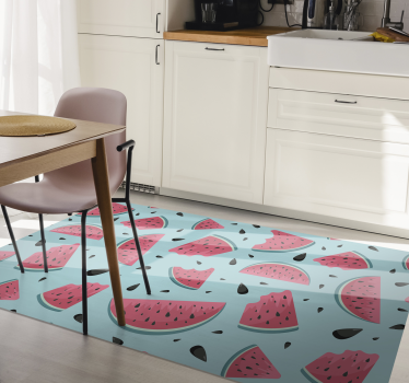 70-tallet vannmeloner retro vinyl teppe - Tenstickers