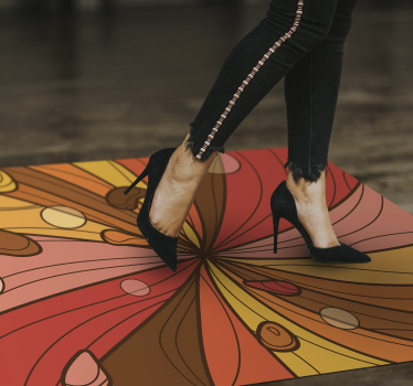 70-talls popduet retro vinyl teppe - Tenstickers