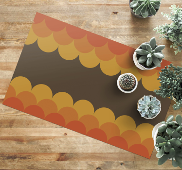 70-talls retro vinyl teppe med kammusling - Tenstickers