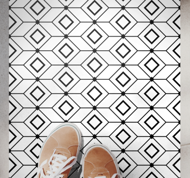 Athen geometrisk fliseffekt vinyl teppe - Tenstickers
