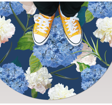 Blå fedd blomsterteppe - Tenstickers