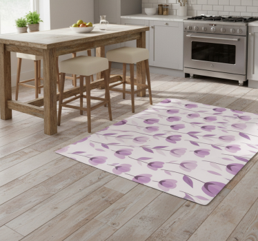 Blomstertrykk design vinyl teppe kjøkken - Tenstickers