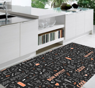 Bon apetit mønster kjøkkengulv - Tenstickers