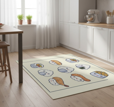 Cute sushi vinyl teppe kjøkken - Tenstickers