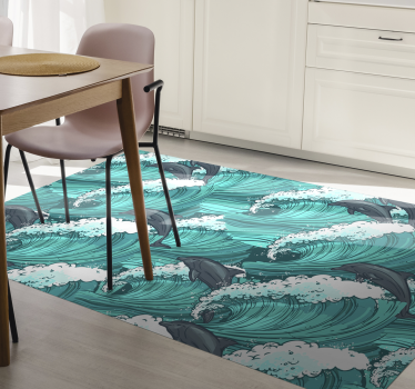 Delfin i havet dyr vinyl matte - Tenstickers