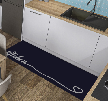 Elegant kjøkkenmanus vinyl teppe kjøkken - Tenstickers