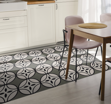 Elegant ovale former mønster fliser vinyl teppe - Tenstickers