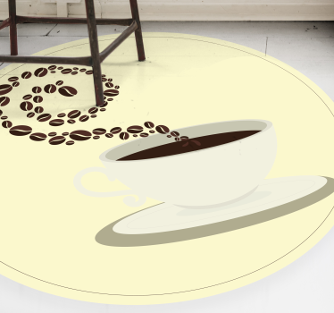 Espressokaffe kopp kaffebønner moderne tepper - Tenstickers