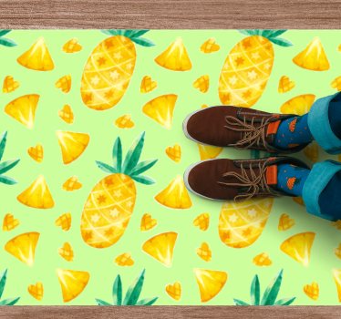 Fargerik akvarell ananas blomst vinyltepper - Tenstickers