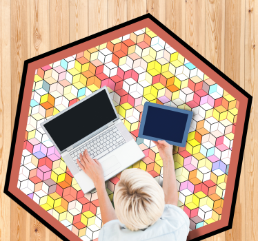 Flerfargede fliser flisematte - Tenstickers