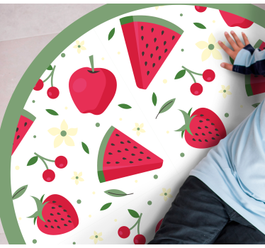 Frukt blomstermønster vinyl teppe kjøkken - Tenstickers