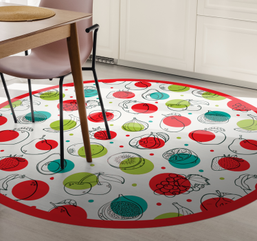 Enkelt fruktmotiv vinyl teppe kjøkken - Tenstickers