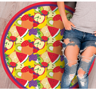 Fruktblandingsmønster vinyl teppe kjøkken - Tenstickers