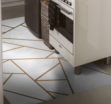 Geometrisk linjearbeid vinyl teppe kjøkken - Tenstickers
