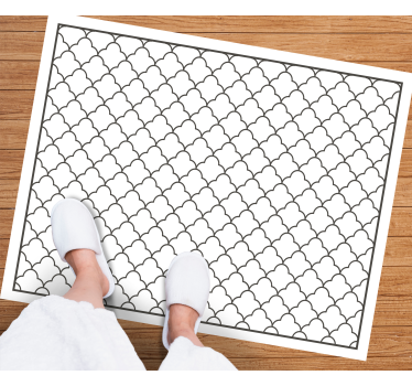 Geometrisk marokkansk design geometriske vinyl teppe - Tenstickers