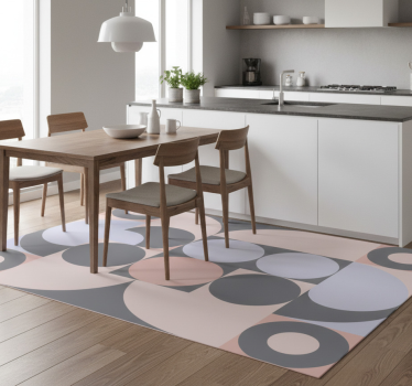 Geometriske sirkler vinyl teppe kjøkken - Tenstickers