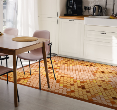 Honeycomb sekskantdesign vinyl teppe kjøkken - Tenstickers