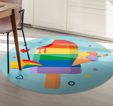 Ice lollies regnbue moderne vinyl teppe - Tenstickers