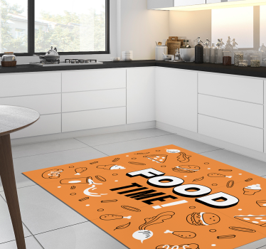 Illustrasjon av mattid vinyl teppe kjøkken - Tenstickers