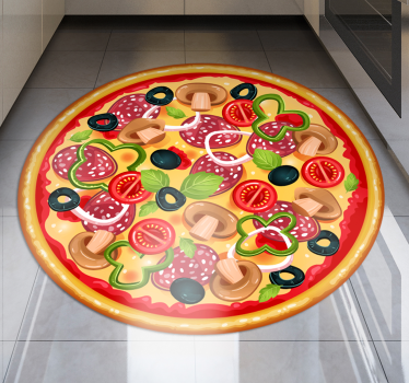 Italia pizza sirkulær matte - Tenstickers