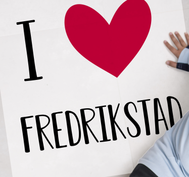 Jeg elsker fredrikstad nordiske vinyl teppe - Tenstickers