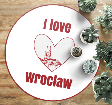 Jeg elsker wrocław skreddersydd gulvteppe - Tenstickers