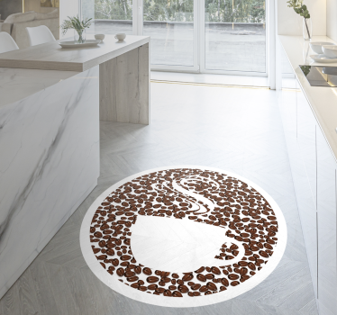 Kaffe med kaffebønner moderne tepper - Tenstickers