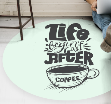 Kaffekopp silhuett med moderne tepper - Tenstickers