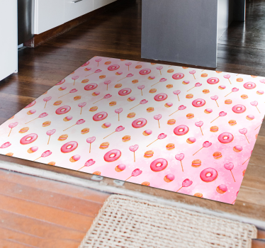 Kake og lolly moderne vinyl teppe - Tenstickers