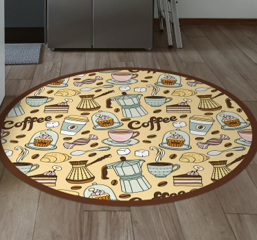 Kaker og skjeer retro vinyl teppe - Tenstickers