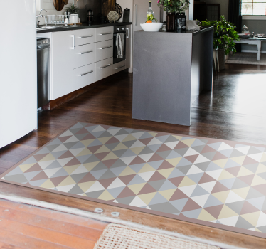 Kjøkken fargerike geometriske former nordiske vinyl teppe - Tenstickers