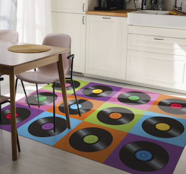 Kjøkken vinyl diskplater vinyl teppe - Tenstickers