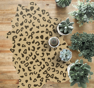 Leopard trykk dyre trykk vinyl teppe - Tenstickers
