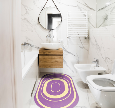 Lilla oval minimalistisk teppe - Tenstickers