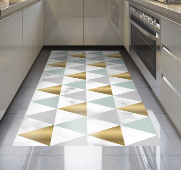 Marmor trekanter geometriske vinyl teppe - Tenstickers
